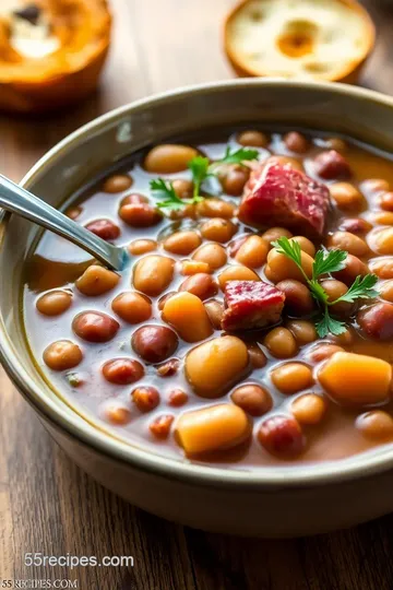 Upstate Pennsylvania Hearty Bean Soup presentation