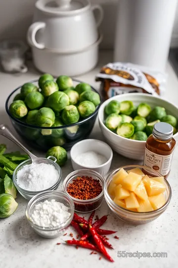 Spicy Sweet Hot Honey Brussels Sprouts ingredients