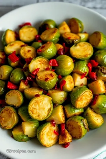 Spicy Sweet Hot Honey Brussels Sprouts presentation