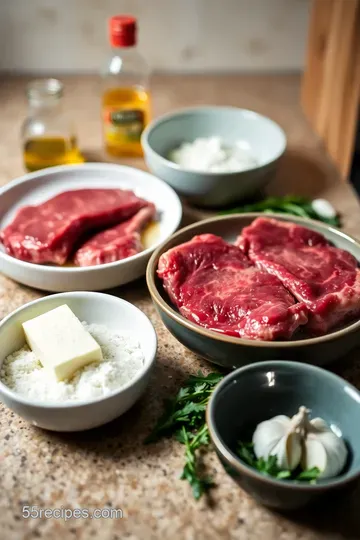 Succulent Shell Steak with Garlic Herb Butter ingredients