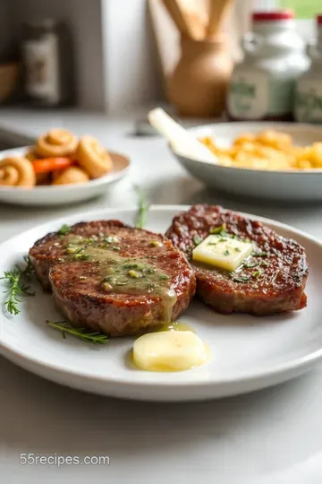 Succulent Shell Steak with Garlic Herb Butter steps