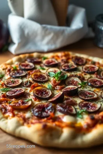 Sweet and Savory Prosciutto Fig Pizza presentation