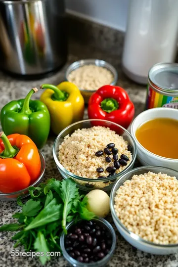 Sweet pepper: 5 Easy Ways to Enjoy Stuffed Quinoa Delight! ingredients