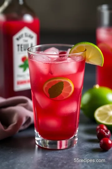 Tequila Cranberry Fizz: A Bright and Refreshing Cocktail presentation