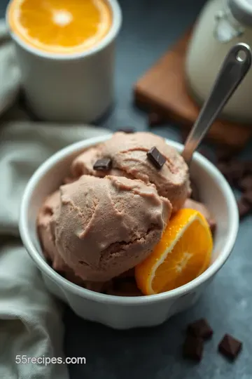 Zesty Chocolate and Orange Ice Cream Delight presentation