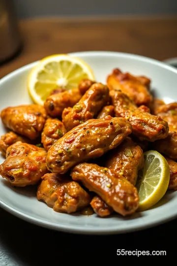 Zesty Hot Lemon Pepper Wings presentation