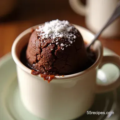 Foolproof Chocolate Fudge Mug Cake Recipe Ready in 5 Mins Recipe Card