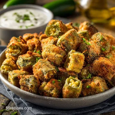 Air Fryer Fried Okra Recipe: Ultra Crispy Southern Style Recipe Card