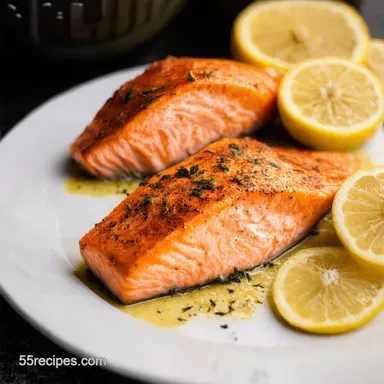 Healthy Air Fryer Recipes Lemon Herb Salmon Weeknight Win Recipe Card