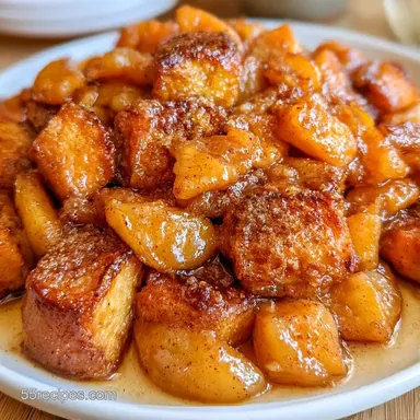 Apple Cinnamon Bread Pudding for 9 Recipe Card