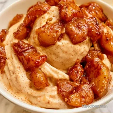 Apple Cinnamon Ice Cream for 8 Servings Recipe Card