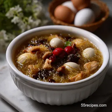 Bird Nest Soup: Translucent Gelatinous Tonic Recipe Card