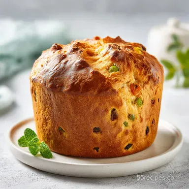 Authentic Panettone: Italian Christmas Cake for 12 Servings Recipe Card