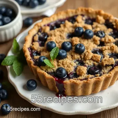 How to Bake Blueberry Crumble Pie | Vegan Delight: A Delicious Treat Recipe Card