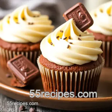 How to Bake Brownie Cupcakes with Creamy Frosting: An Amazing Treat! Recipe Card