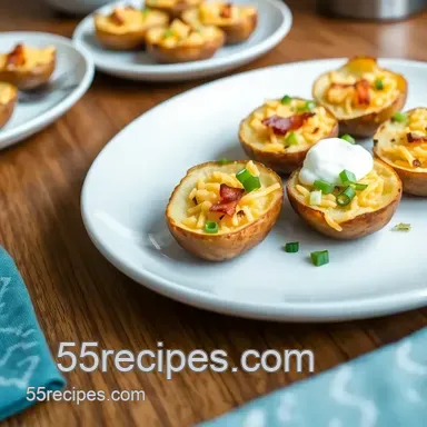 How to Bake Crispy Potato Skins with Vegan Cheese: A Savory Treat! Recipe Card