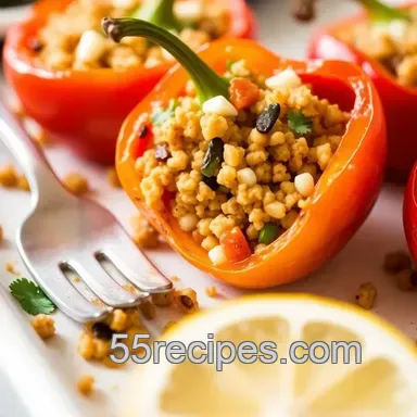 How to Bake Mini Peppers with Savory Quinoa Mix: A Delicious Family Favorite Recipe Card