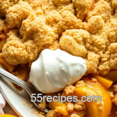 My Cozy Baked Peach Crumble for Warm Moments: Easy Summer Dessert Recipe Card