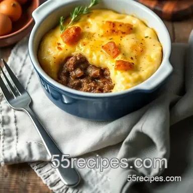 How to Bake Savory Lamb Shepherd's Pie | Comfort Food: A Family Favorite Recipe Card