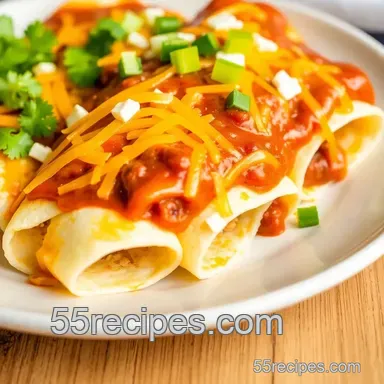 Delightful Chili Enchiladas with Wolf Brand Chili presentation
