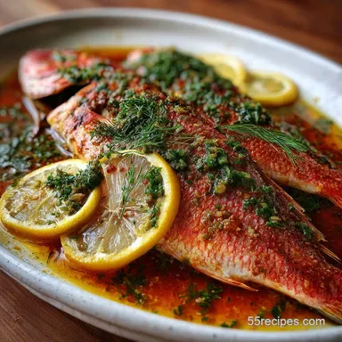 Baked Red Snapper Recipe: Oven-Baked in 35 Minutes Recipe Card