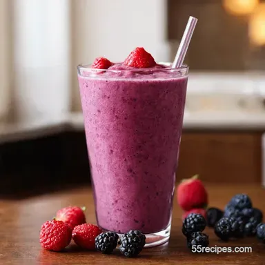 Berry Blast Smoothie Your Frozen Fruit Smoothie Fix Recipe Card