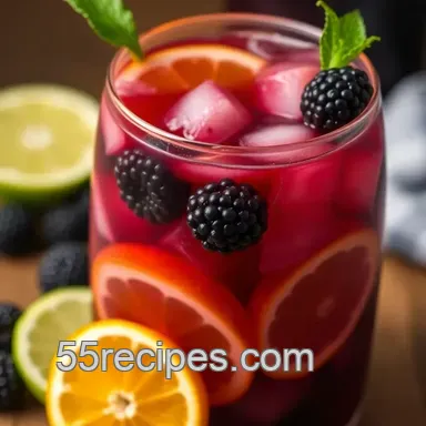 Berry Bliss: Outback Steakhouse-Inspired Blackberry Sangria presentation