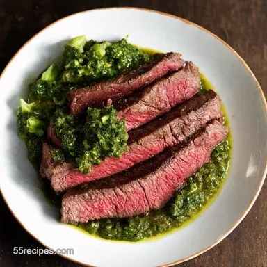 BBQ Beef Skirt Steak Chimichurri Blitz Recipe