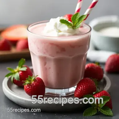 How to Blend Strawberry Blissful Shake in 10 Min: A Delicious Treat! Recipe Card