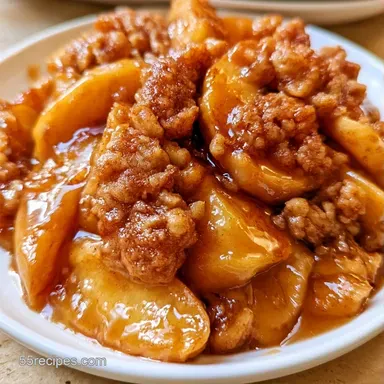 Brown Sugar Apple Crisp for 8 Servings Recipe Card