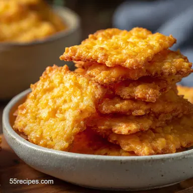 Cheese Crackers Recipe Crispy Baked Recipe Card