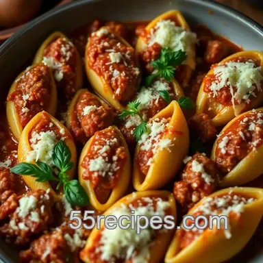 Cheesy Sausage-Stuffed Conchiglioni: A Comfort Food Classic presentation