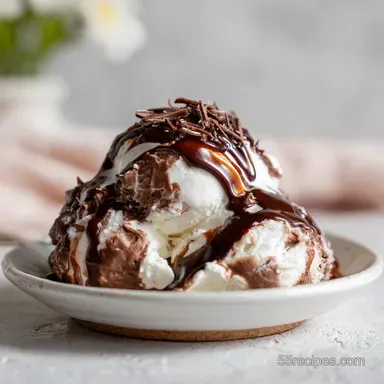 Chocolate Caramel Ice Cream Recipe for 12 Recipe Card