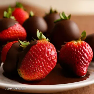 Chocolate Dipped Strawberries Recipe Easy Valentines Treat Recipe Card