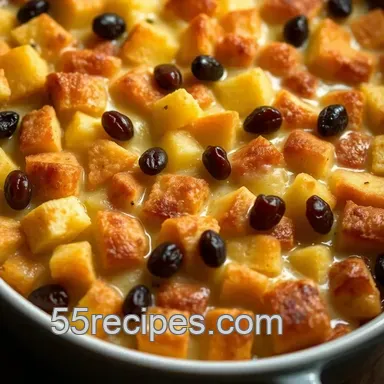 Classic Bread Pudding with Raisins: A Comforting Delight presentation