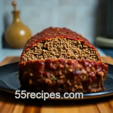 Classic Comfort: Homemade Meatloaf with Bread Crumbs presentation