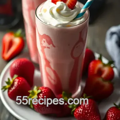 Classic Strawberry Milkshake: A Creamy Delight presentation