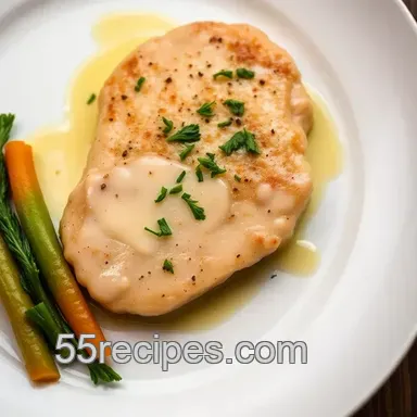 Classic Veal Piccata presentation