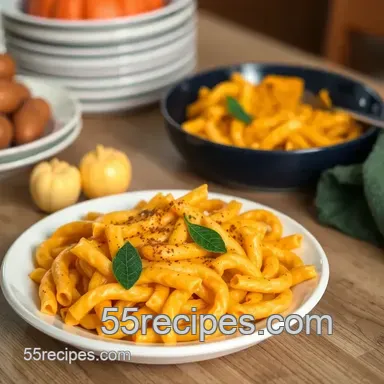 The Ultimate Comfort: Cook Creamy Pumpkin Pasta in 25 Minutes! Recipe Card