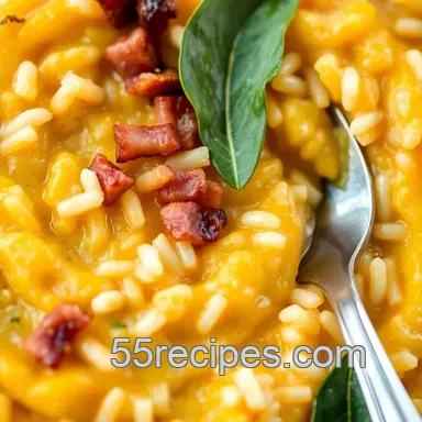 Creamy Pumpkin Risotto: A Warm Fall Embrace presentation