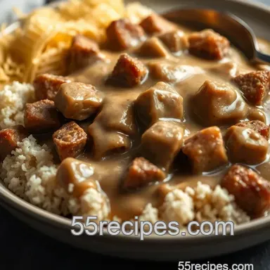 Country Fried Steak with Creamy Sawmill Gravy presentation