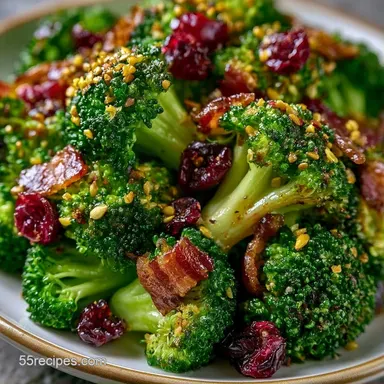 Cranberry Sunflower Broccoli Salad: Cold Recipe Card