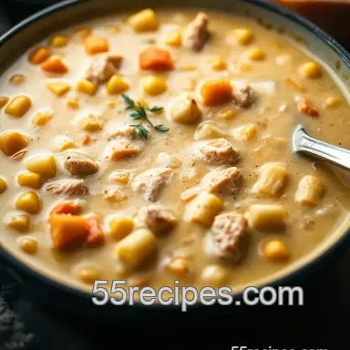 My Family's Favorite Chicken Corn Chowder Recipe &ndash; Comfort In Every Bite Recipe Card