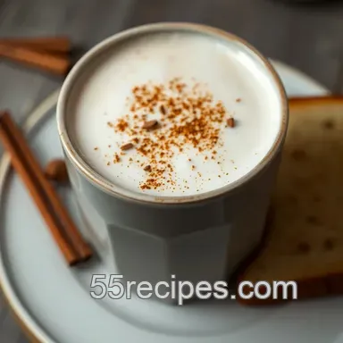 Creamy Coconut Almond Latte presentation