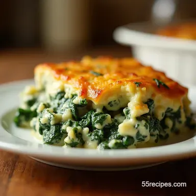 Creamy Spinach Casserole Easiest Comfort Food Ever Recipe Card
