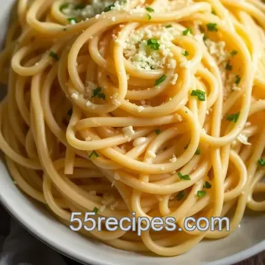 Creamy Garlic Parmesan Carba Nada Pasta presentation