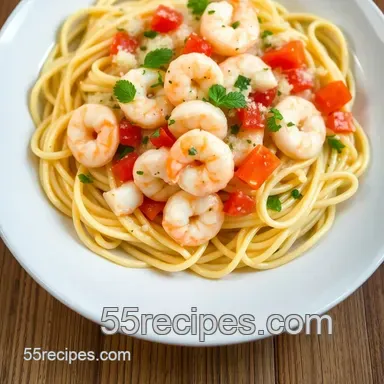 Easy & Delicious Creamy Shrimp and Pasta Recipes with Pico de Gallo Recipe Recipe Card