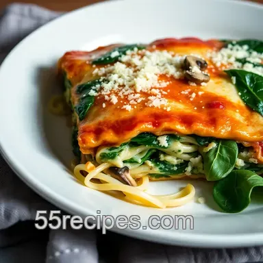 My Family's Favorite Spinach Mushroom Lasagna: Comfort in Every Bite Recipe Card