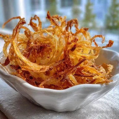 Onion Straws Recipe for 6 Servings Recipe Card