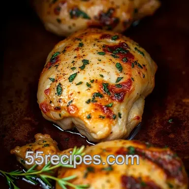 Juicy chicken thighs in oven: Crispy Herb & Garlic Recipe Recipe Card
